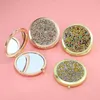 2 PIÈCES Miroirs Mini Miroir de Poche Beauté Cosmétique Miroir Strass Pliable Compact Miroir Portable Double Face Pliant Cosmétique Miroir