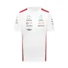 オートバイアパレル2023 F1 Tシャツフォーマ1レーシングチームシャツモータースポーツカーファンTシャツメンズレディーススポーツファッションOネックトップ