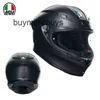 Capacete de motocicleta Agv aberto de rosto inteiro Ks Capacete completo Four Seasons masculino e feminino para ciclismo de motocicleta com cobertura completa Capacete de corrida antiembaçante leve RY85