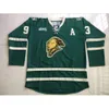 # 93 Maglia OHL London Knights CCM Premer 7185 Mitch Marner Uomo 100% Ed Ricamo Maglie da hockey su ghiaccio Verde 5109 1921