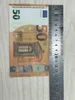 Copiar dinheiro real 1:2 tamanho fontes de festa prop euro filme notas papel novidade brinquedos 10 20 50 100 200 500 moeda falso mon tmmev