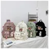 Sacos escolares meninas mochila de lona bonito mochilas para estudantes adolescentes bolsos kawaii mulheres laptop harajuku