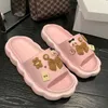 Gratis verzending Designer Platform Slides Slippers EVA Mannen Vrouw antislip slijtvaste sandalia lederen sandalen zachte zolen Platte Strand Zomerschoen