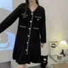 Kvinnors sömnkläder Spring Autumn Sticked Korean Style Sleep Dress Nightrocks Nighttie Sleepshirts Ladies Dresses Home Mode