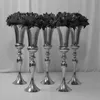 Ouro / tira / branco / suporte de flor de casamento vasos trompete peças centrais de mesa vaso de flores de metal para decoração de casa de casamento daotu333 daotude