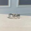 New S925 Sterling Silver rhomboid Diamond ring Jewelry For Women Thin Luxury 18k gold Crush Rings birthday gift European American classic fashion couple wedding