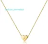 Gran oferta de collar de acero inoxidable de oro de 14k para mujer y niña, collar personalizado con primera letra y corazón, joyería