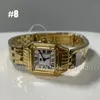 5Styles Fashion Womens rostfritt stålklockor armbandsur kvartsvakt 22*30 cm/27*37mm
