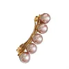 Haarspangen, einfache, elegante Perle, niedriges Schachtelhalm-Temperament, Federclip, Hinterkopf, Löffelgriff für Damen