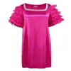 Ethnische Kleidung Afrikanische Kleider für Frauen 2024 Ankunft Herbst Mode Rose Rot Eleganz Party Große Größe Boubou Africain Femme 3XL 4XL