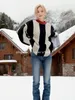Maglioni da donna Autunno Inverno 2024 Arioso maglia di cashmere Top girocollo design a righe maglione cappotto di colore a contrasto