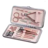 Nail Art Kits 12/18PCS Pediküre Pflege Werkzeuge Edelstahl Pflege mit Reise Fall Maniküre Set Professionelle Clippers Kit