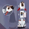 Blöcke Raumstation Saturn Rakete Shuttle Satellit Astronaut Figur Mann Bausteine Stadt Ziegel Spiele Kinder Spielzeug Geschenke