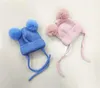 Berretti Del Capretto Del Bambino Simpatico Cartone Animato Pompon Cappello di Lana Ragazzi Bambino Ragazze 6 Mesi di Spessore Caldo Treccia Beanie Cap Morbido Skullies papalina Antivento