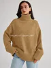 Women's Sweaters Women's Turtleneck Long Sleeve Oversized 2023 Fall Fuzzy Knit Chunky Warm Pullover Sweater Top