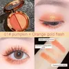 Oogschaduw MINSHZEE Oogschaduwplaat Mini Draagbaar Stijlvol Parelachtig Oranje Gouden Glitter Oogschaduwpalet NIEUWE Blijvende OogschaduwL231115