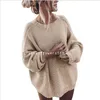 女性用セーターソリッドニットウェアルーズバットスリーブプラスサイズのコート女性