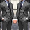 Abiti da uomo Marrone Uomo Smoking 3 Pezzi Abito da sposo da sposa Prom Dress Per uomo Slim Fit Formale Business Casual Blazer Giacca Pantalone