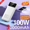 Mobiele telefoon Power Banks 100W Power Bank 50000mAh Supersnel opladen voor Huawei Samsung Draagbare externe batterijlader voor Powerbank