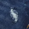Herrenjeans Jeans Herren Frühling und Herbst Neue hochelastische niedrige Taille Slim Fit dehnbare koreanische Version trendige lässige Jugend gebrochenes Loch lange Füße