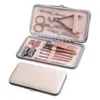 Nail Art Kits 12/18PCS Pediküre Pflege Werkzeuge Edelstahl Pflege mit Reise Fall Maniküre Set Professionelle Clippers Kit