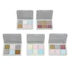 Poudre de miroir métallique pour Nail Art, 6 couleurs, paillettes colorées, facile à appliquer avec des applicateurs pour les yeux, pour les ongles UV