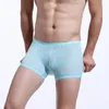 Unterhosen Herren Ice Silk Höschen Nahtlose Boxershorts Männer Unterwäsche Plus Size Hochelastisch Ultradünn Sommer