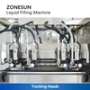 Zonesun Automatic Automatic Motion Motion Filler Servo Tracking Liquid Filling Machine عالي السرعة معدات التغليف ZS-VTPF4