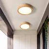 Simple Scandinavian solid wood round aisle light foyer entryway entrance hall corridor checkroom ceiling decoration led lamps and lanterns