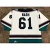 カスタムレアヴィンテージ2000-02 OHL Rick Nash London Knights Hockey Jersey Embroidery White Edまたはカスタマイズ任意の番号と名前のジャージS- 9191