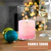 Candle Holders 15 Pcs Cylindrical Glass Shade Pillar Windproof