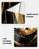 Gordijn Marmer Geel Textuur Zwart Kort Driehoekig Woondecoratie Raambehandelingen Voor Keuken Woonkamer Balkon