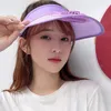 قبعات ركوب الدراجات Sun Visor Hat مفيدة غير صافية Ultralight 2-in-1 للجنسين مع مروحة للرجال