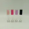 Storage Bottles Empty 8ml Simple Round Lip Gloss Tube With Black Pink Purple White Rose Blue Cap 50pcs