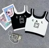 Designer T Shirt Cropped Women Knits Tee Knitted Sport Top Tank Tops Woman Vest Tees
