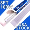 8ft LED -butiksljus fixtur, 8 fot 100w 8 'Garage Light 96' 'T8 Integrerat LED -rör, länkbara LED -glödlampor Garage, Plug and Play High Output Surface USA Usastock