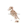 Máscaras de fiesta al por mayor- Crazy Bone Skeleton Cuervo Plástico Animal Huesos Horror Halloween Decoración Prop Bird Cuervo Gota Entrega Inicio DHRPQ