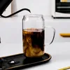 Canette de Cola avec tasse en verre à haute teneur en borosilicate, nordique minimaliste, maison créative, thé au lait, bière, jus de fruit