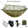 Hammocks Portable Hammock Outdoor Garden Sports Home Travel Cam Swing Canvas Stripe Hang Bed Double Single People Drop Delivery Furnit DHLPD