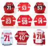 Maillot de hockey des Red Wings Dylan Larkin Detroit Moritz Seider Lucas Raymond Alex Nedeljkovic Tyler Bertuzzi Pius Suter Zadina Reverse Retro Win 7593 3305