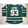 #93 Джерси OHL London Knights CCM Premer 7185 Mitch Marner Mens 100% Ed Embroidery Джерси для хоккея с шайбой Зеленый 5109 1921