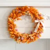 Fiori decorativi Realistica corona di grano Decorazione della porta d'ingresso autunnale per la casa e la festa di Halloween Festival Ornamenti di benvenuto Accessorio B03E