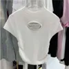 24SS Designer-Disel-Damen-T-Shirt mit besticktem, ausgehöhltem Strick und einem Sinn für Nischendesign. High Edition Pure and Spicy Girl Style Slim