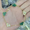 Jewelry Designer Chain Van Four Leaf Clover Bracelet Cleef Van Bracelets High Quality 4/charm van Fashion Gold Agate Shell Mother-of-Pearl bangle Chain for We