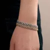 Vrouwen Iced Out Cubaanse ketting 8 mm breedte Vvs Moissanite aangepaste zilveren hiphop Cubaanse armband
