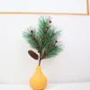 Decoratieve Bloemen 1PC Kunstmatige Kerst Rode Bessen Takken Nep Dennenappel Gesimuleerde Plant Kerst Jaar Desktop Ornament Feestartikelen