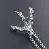 Pendentif punk en acier inoxydable, collier griffe de dragon, bijoux cadeau de mariage pour couple, nouvelle collection