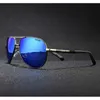 Sonnenbrille KDEAM 63 mm Pilot Herren Sonnenbrille Polarisierte Outdoor-Sonnenbrille Fahren Edelstahl Federbelastete Scharniere Enthalten Vollpackung YQ240120