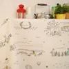 Nappe de Table en mélange de coton et lin, décoration de la maison, impression réactive, couverture de dessin animé mignon pour chambre d'enfant, 140 220cm