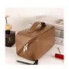 Borsa per cosmetici da viaggio di grande capacità con custodia organizer portatile per trucco in pelle PU